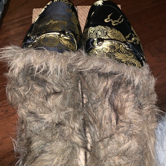 Fur dress slippers - Picture 2 of 4